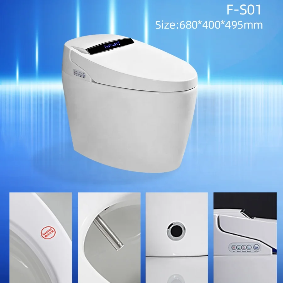Cheap Price Foot Sensing Flip Flushing Bathroom Smart Intelligent Wc Automatic Hygienic Toilet Bowl Composting Toilet
