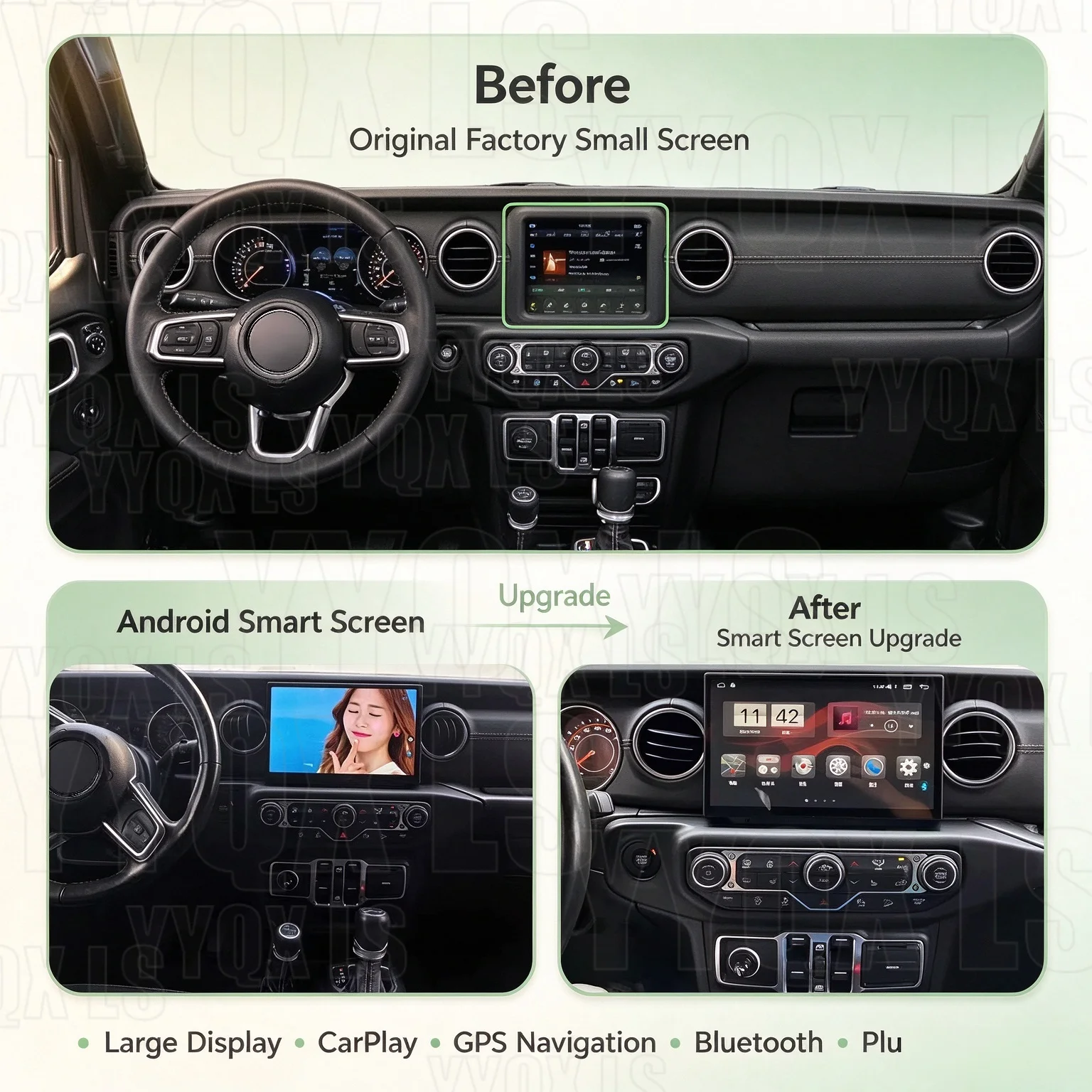 11.8 Inch Android AUTO CarPlay Car Radio For Jeep Wrangler JL 2018-2022 Multimedia Video Player Stereo GPS Navigation car audio