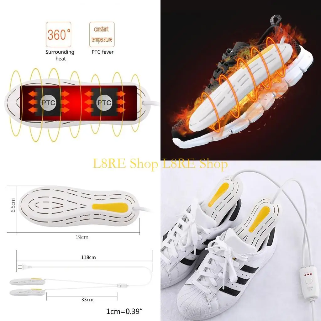 

L8RE Portable Shoe Dryer and Deodorizer with Timer Quick Drying Winter Warm Dryer for Boots Socks Gloves Eliminate Bad Odor