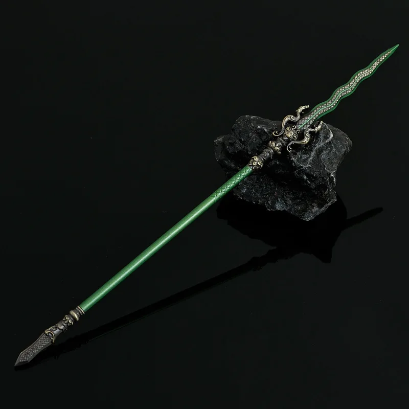 Juego de mitología negra de 22cm, arma periférica, modelo de espada, ropa blanca, adorno de aleación de lanza larga, regalos de cumpleaños, juguetes para niños