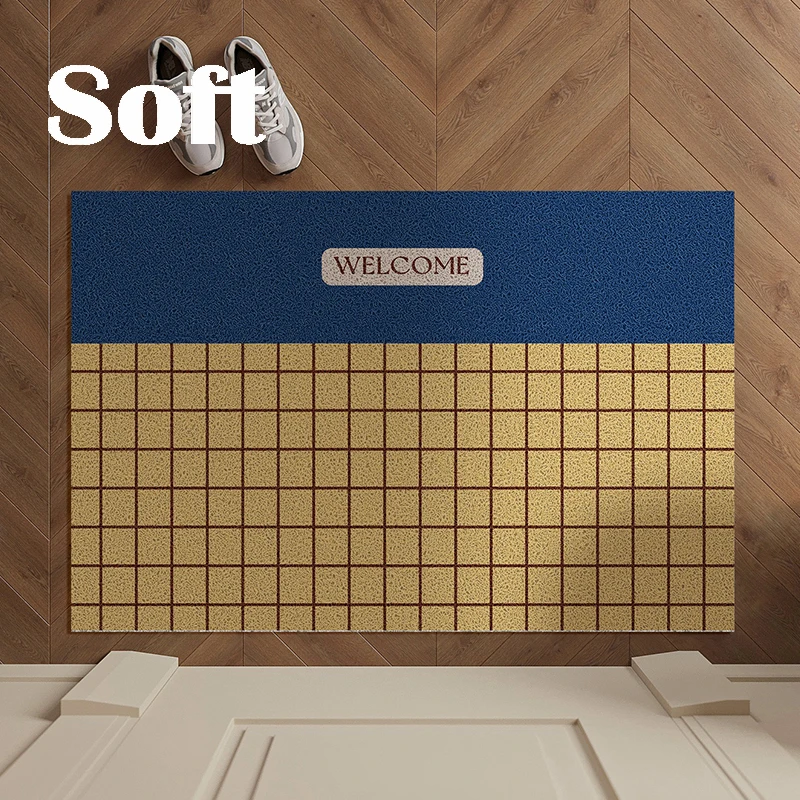 Bauhaus Entrance Mat Customizable No-Wash Dustproof Wear-Resistant Door Mat Retro Color Block Doorway Rug Easy Cleaning