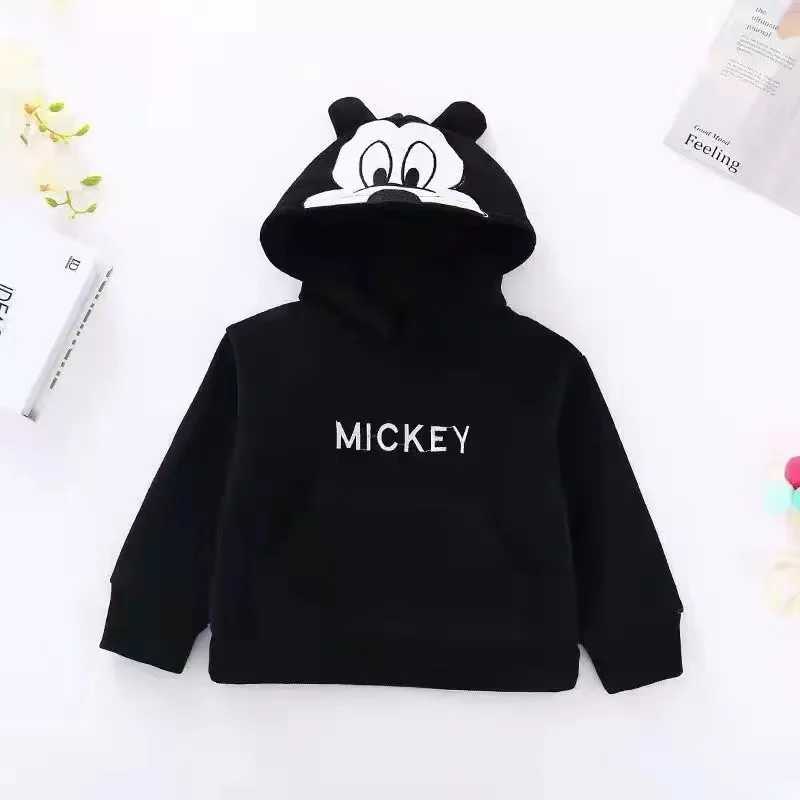 Chaqueta de dibujos animados para niños y niñas, abrigo cálido de Mickey, Minnie, Daisy, sudaderas con capucha, Parka gruesa, ropa de abrigo para niños, Otoño e Invierno