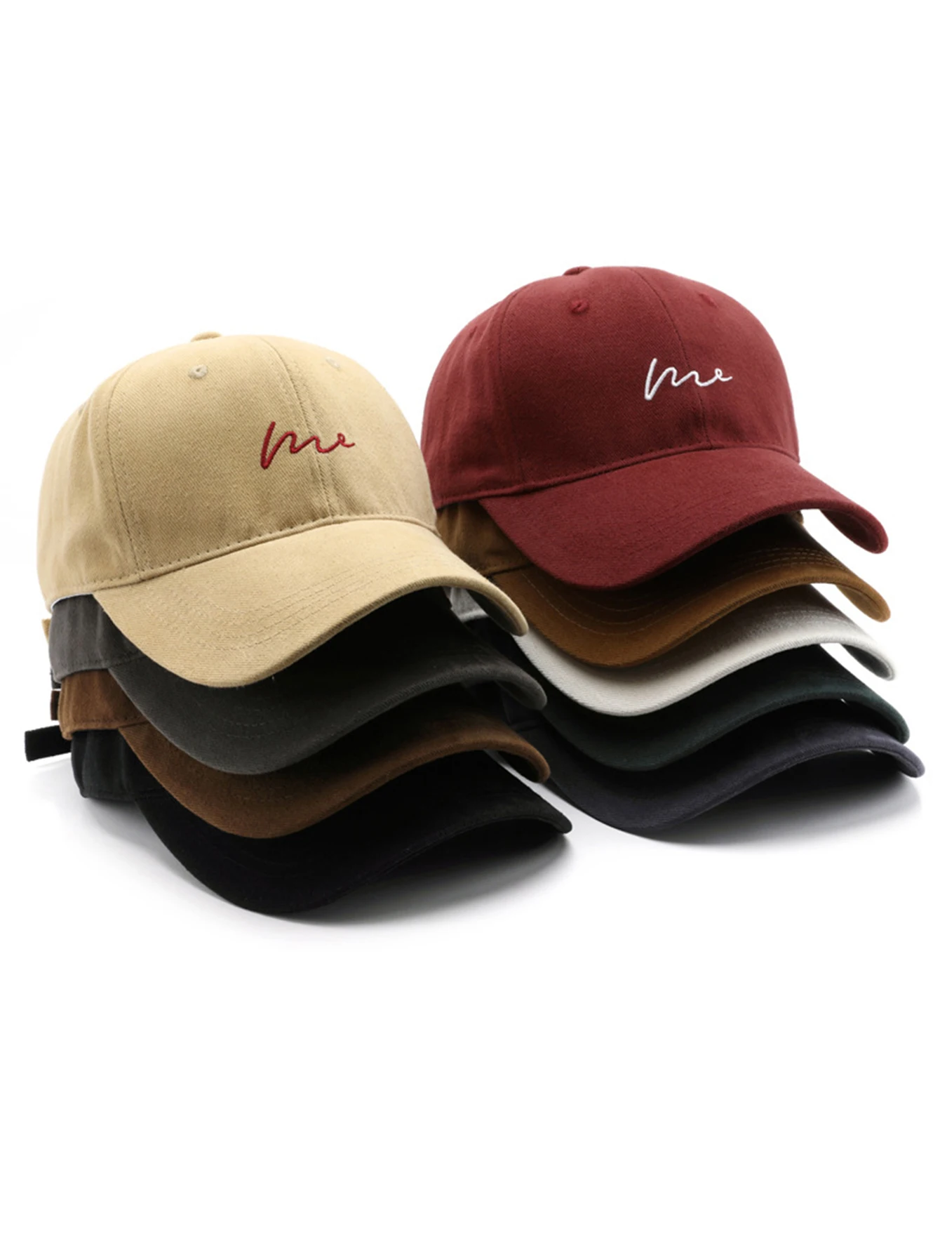 1 unisex all season fashionable pure cotton retro letter me baseball cap