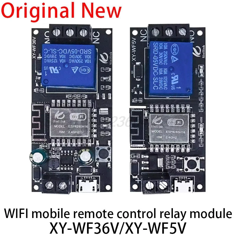 Sinilink WIFI 携帯電話リモコンリレーモジュール DC6V 〜 36V スマートホーム電話アプリ ESP-12F XY-WF36V/XY-WF5V