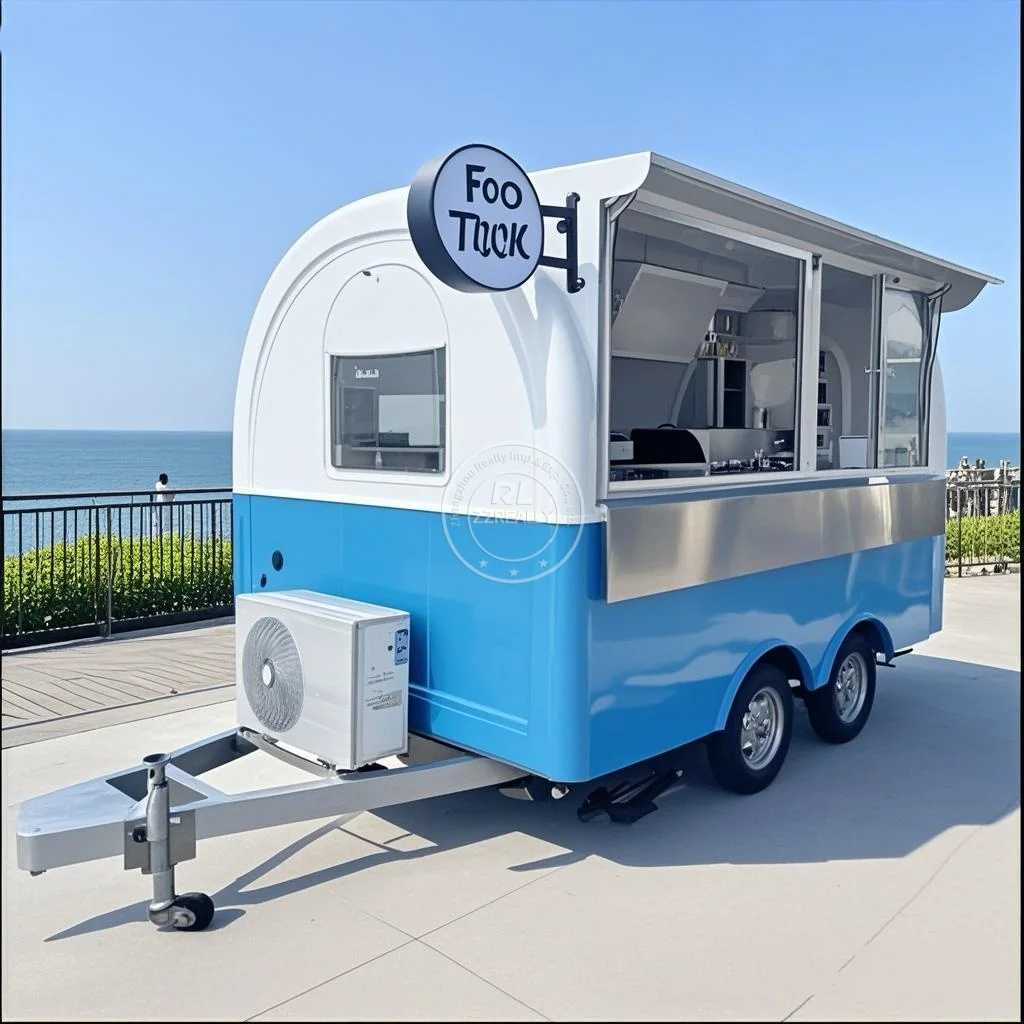 

High Quality Mobile Food Cart Caravan Food Truck Snack Business Small Food Trailer Cart Ice Cream Cart Coffee Trailer