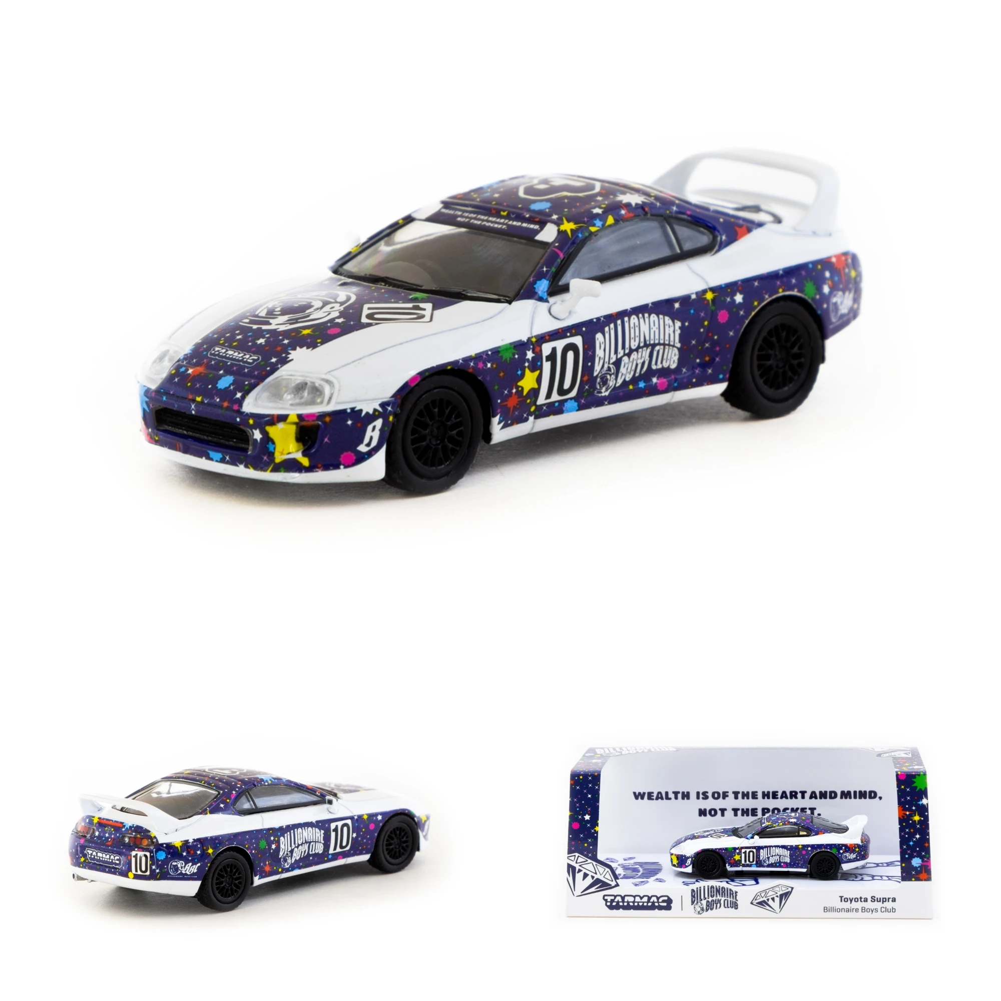 TW 1/64 Toyota Supra Billionaire Boys Club Car Alloy Motor Vehicle Diecast Metal Model Kids Xmas Gift Toys for Boys