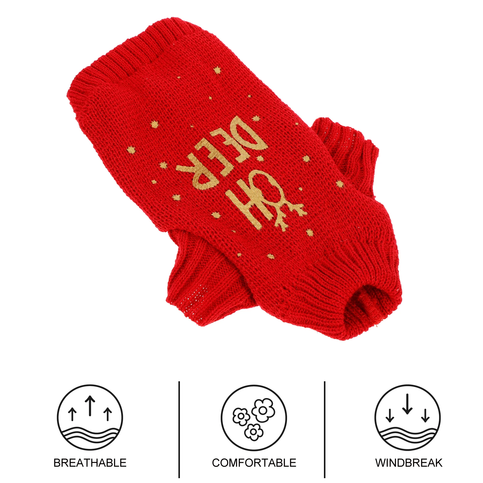 

Dog Christmas Sweater Durable Letters Design Pet Clothes for Walking Photo Taking Dog Outfits Winter Cat Costumes Pets