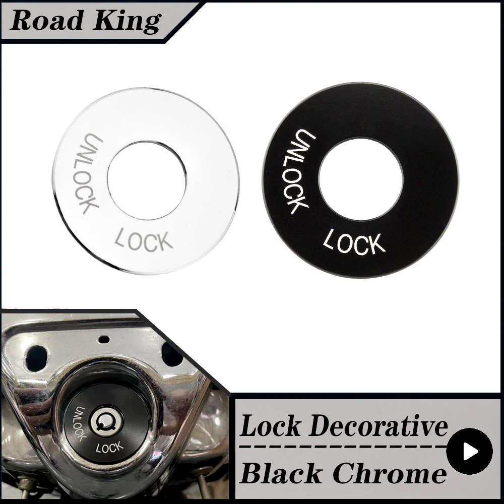 

For Harley Road King FLHR 1994-2024 Motorcycle Parts CNC Electric Door Lock Protection Decorative Key Switch Cover