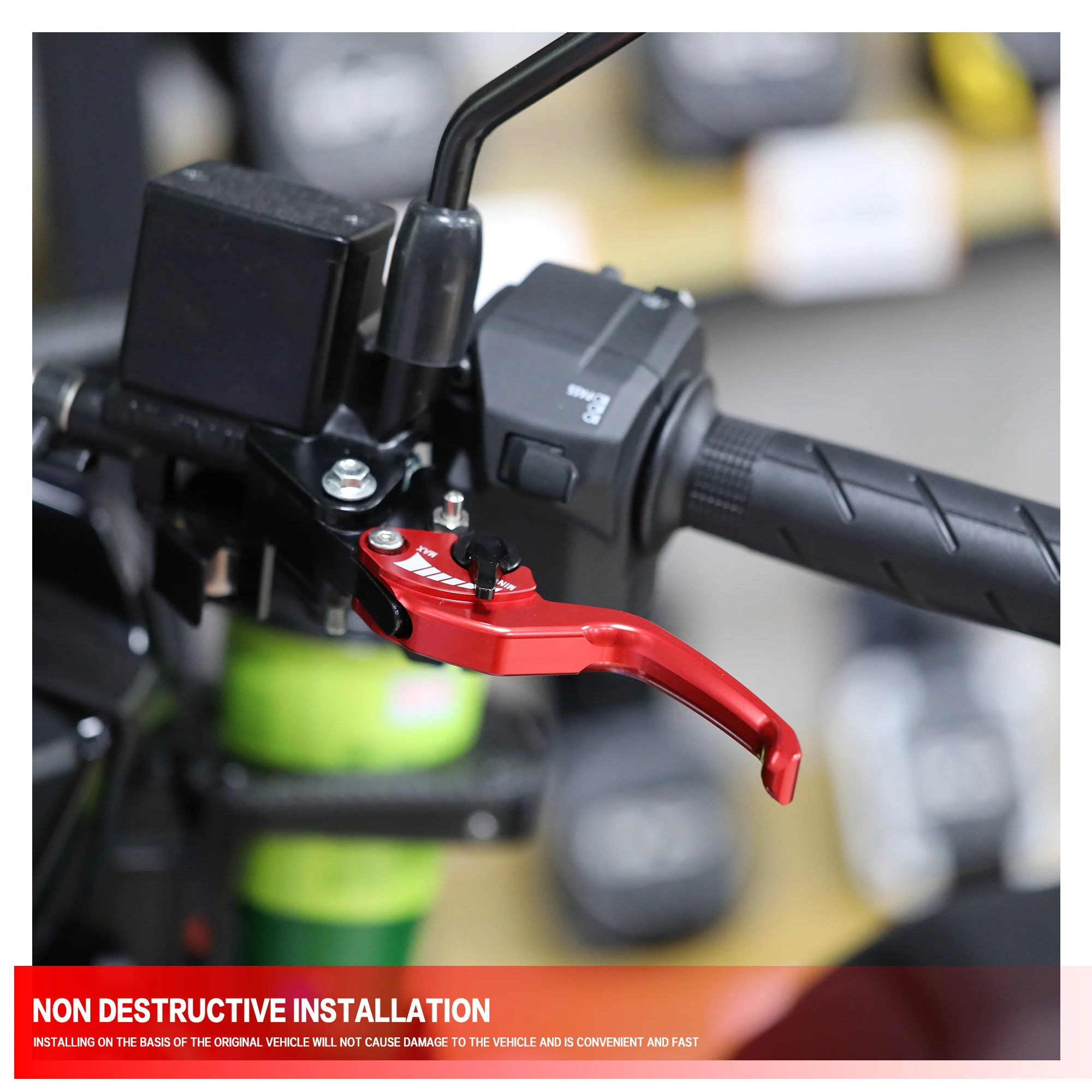 

For Yamaha NMAX 155/160/125 2015-2025 Motorcycle nmax 125 155 Short Brake Lever Aluminium Adjustable with Parking Lock Stopper