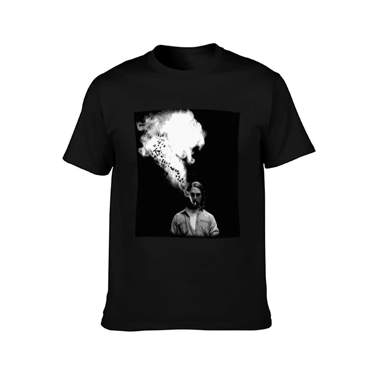 Rustin Cohle from True Detective Smoking a Cigarette T-Shirt Work Style Casual T-Shirt