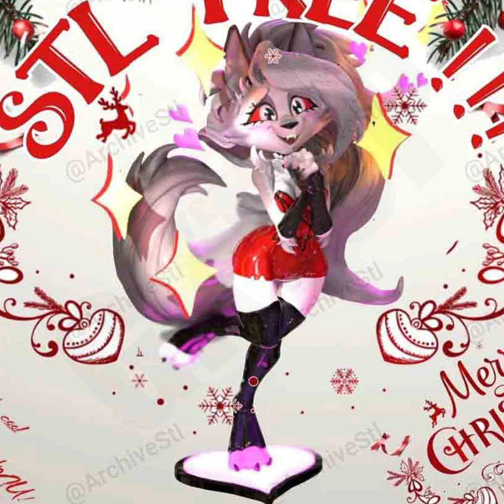 

1/24 Sexy Fox Loona Resin Figurine Toy Unpainted GK Doll Unassembled 3D Print Assembly Miniature Reduction Statue Toy