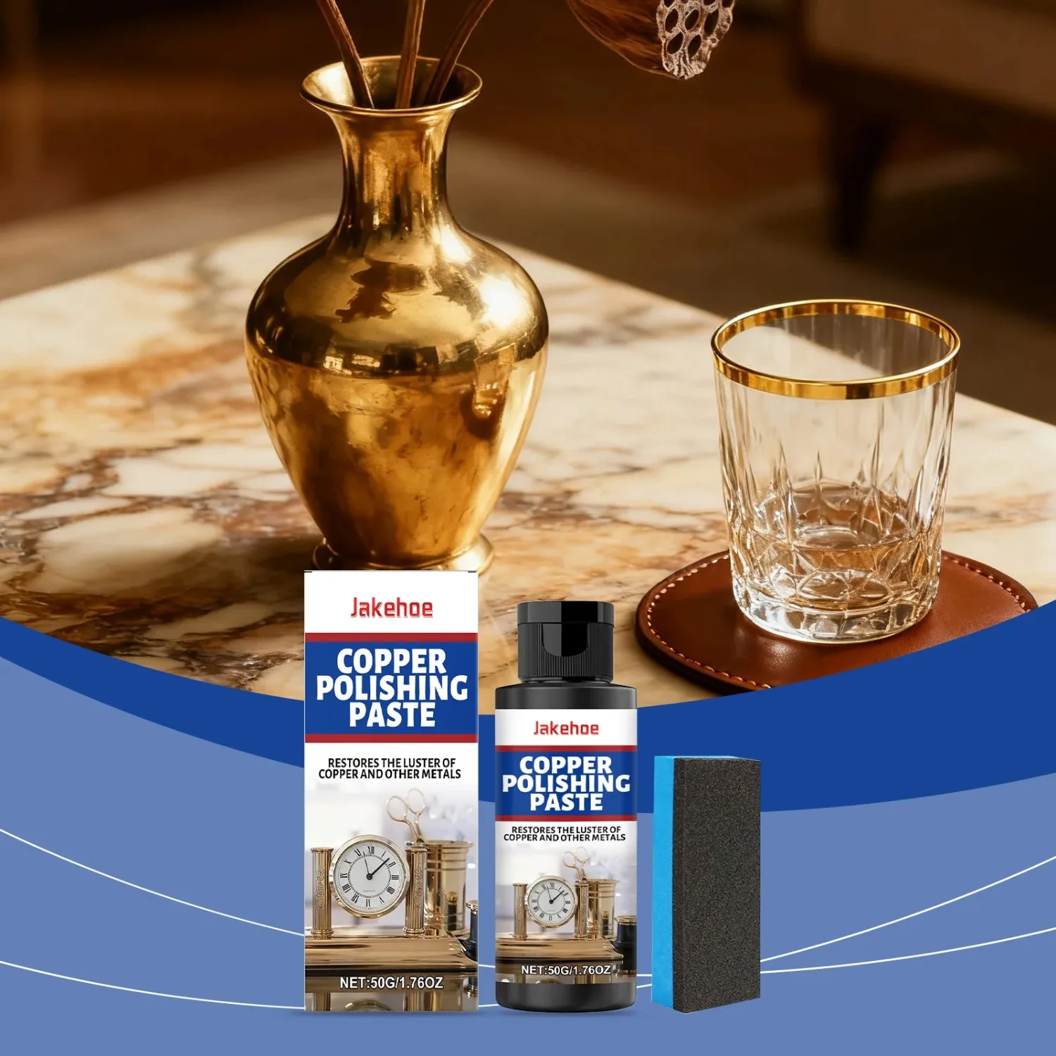 

Gentle Brass Cleaner for Daily Care, Safe & Effective Cleaning for Alloys, Kitchenware & Delicate Surfaces