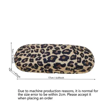 1個奢華豹紋金屬眼鏡盒 - 耐用不鏽鋼材質,時尚設計,適用於眼鏡及配件 12 最佳銷售 眼鏡罩 - №8