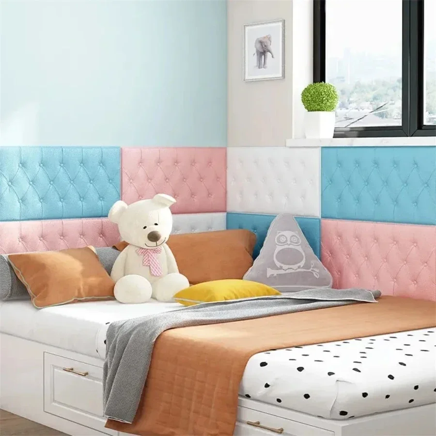 35×70cm High-Quality Thicken 3D Wall Stickers, Self-adhesive Anti-Collision Wallpaper, DIY Soft Cushion Kids Bedroom Home Decor