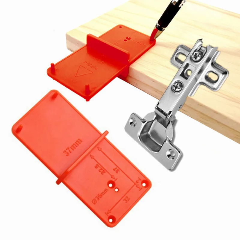 35mm 40mm hinge hole drill locator, hinge installation fixture hole guide tool woodworking tool hinge template positioning ruler