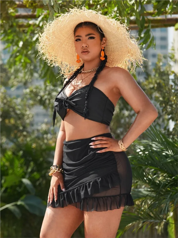 L-4XL Plus Größe Hohe Taille Bikini frauen Push-Up Große Größe 3XL 4XL Badeanzug Sommer Mujer Bauch-steuer Bademode bikini Sets