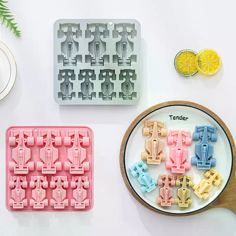Cavity Racing Car Silicone Mold 3d Kart Mousse Fondant Chocolate Mould Ice Grid Epoxy Baking Resin Mold Cake Decorating Tools 7