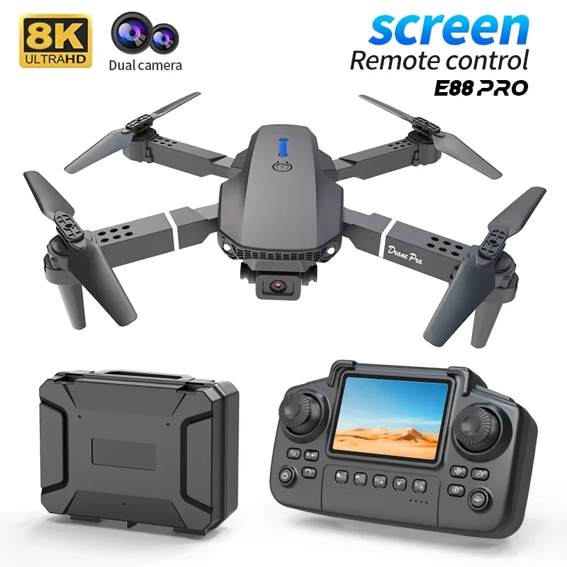 ForXiaomi Mijia E88PRO Drone 8K 5G HD Dual Camera Aerial Photography Remote control screen display Control Aircraft Quadcopter