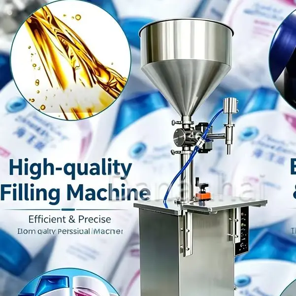 

Semi-Automatic Cosmetic Filling Machine Lotion Cream Paste Packaging Piston Machine for Water Beverage Honey