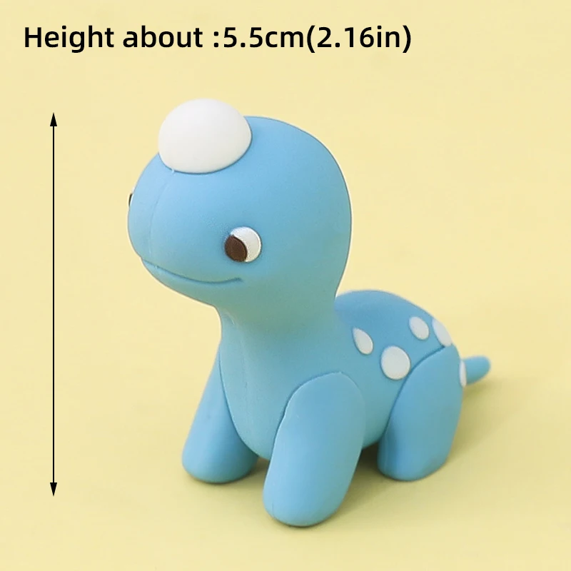 Jurassic Dinosaur Cake Topper Fire Dragon Stegosaurus Brachiosaurus Beeldjes voor Kid Cartoon Verjaardagsfeestje Cake Decor Supplies