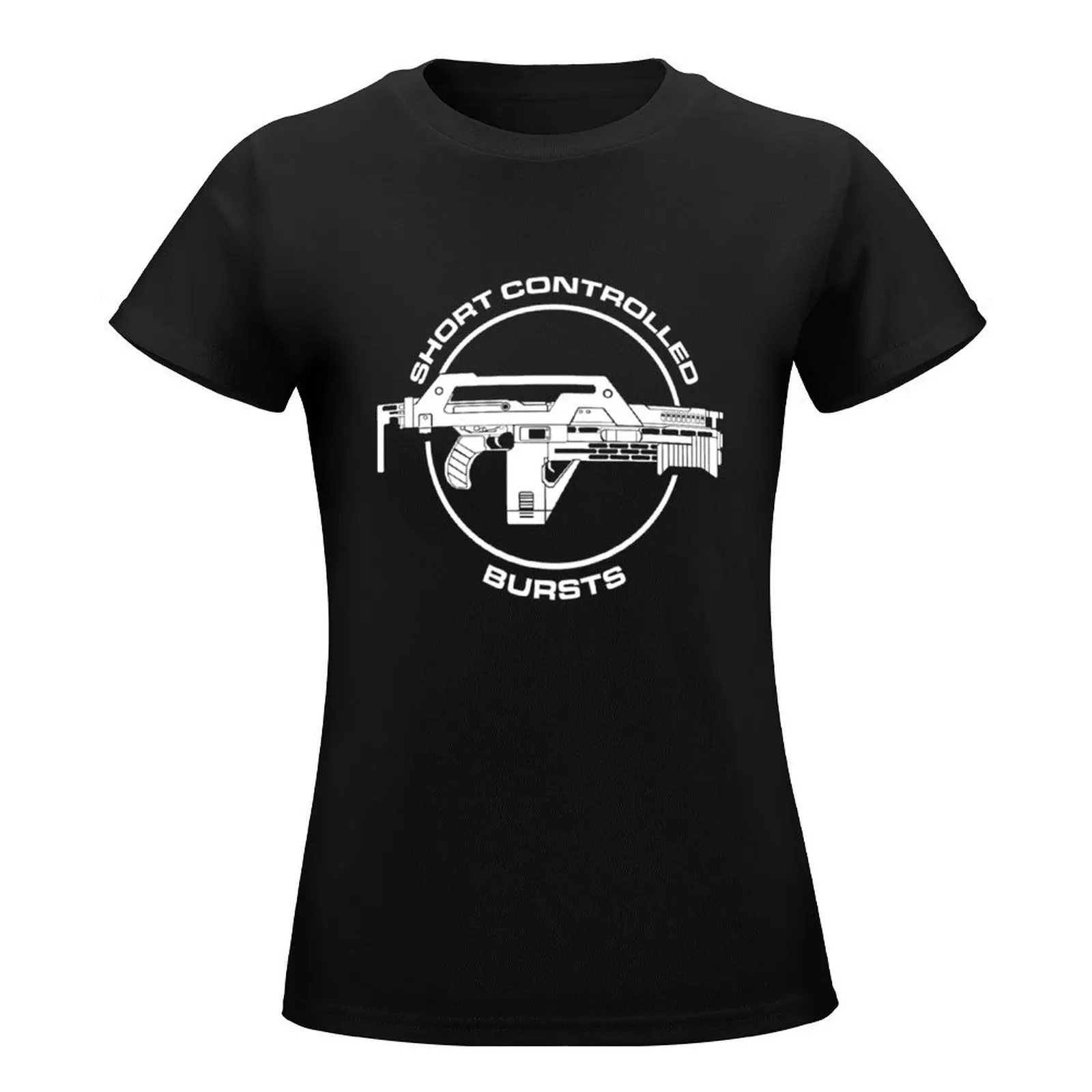 Aliens - Pulse Rifle - Short Controlled Bursts T-Shirt sweat oversized Women's summer blouses 2024