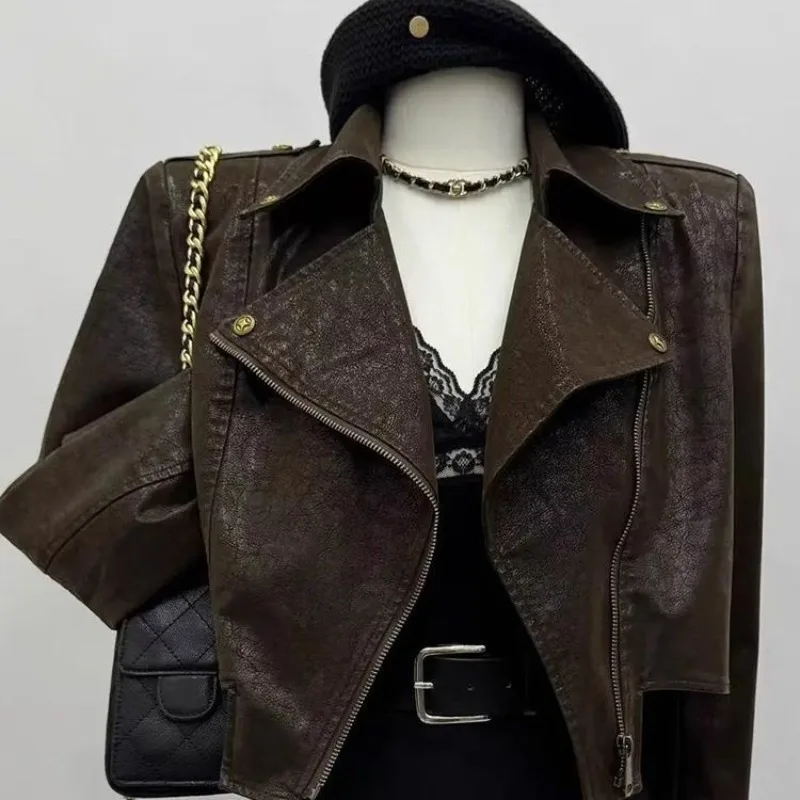 

Женский осенний новый свободный и универсальный топ, модная куртка в иностранном стиле во французском стиле ретро, куртка с длинными рукавами и воротником костюма, пальто