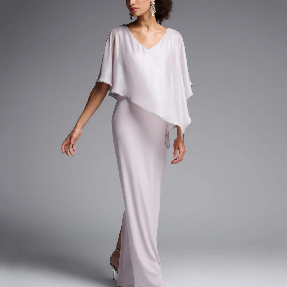 He Mei Simple Women Gowns Casual Beach V-Neck Formal Dress Tank Floor Length Mother Dresses Robes Invitée Mariage