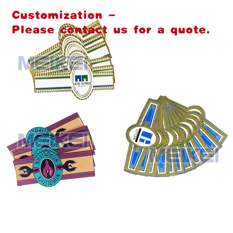 

На заказ. Роскошный ободок для сигар, кольцо, этикетка, фольга, тисненая этикетка для сигар, печать на заказ, повязки для сигар, этикетка, наклейка Wate