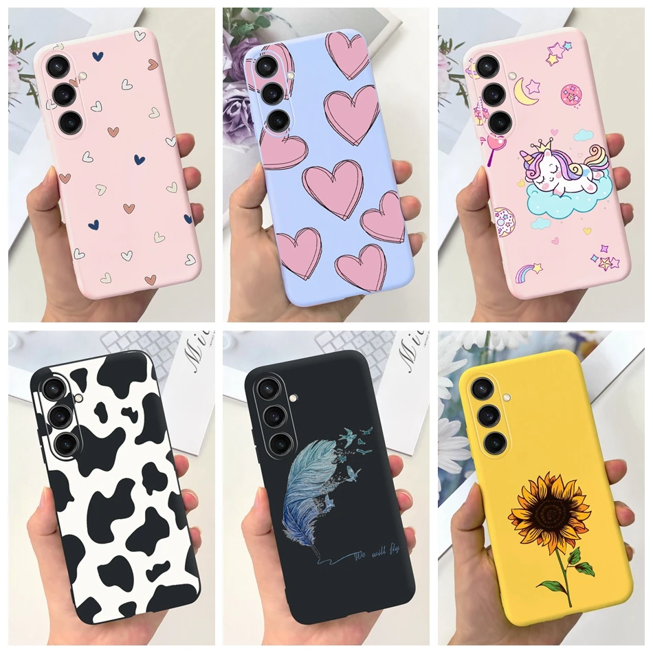 For Samsung Galaxy A25 Case Samsung A25 5G SM-A256B 2023 Cute Unicorn Love Cartoon Candy Color Soft Silicon Slim Phone Fundas