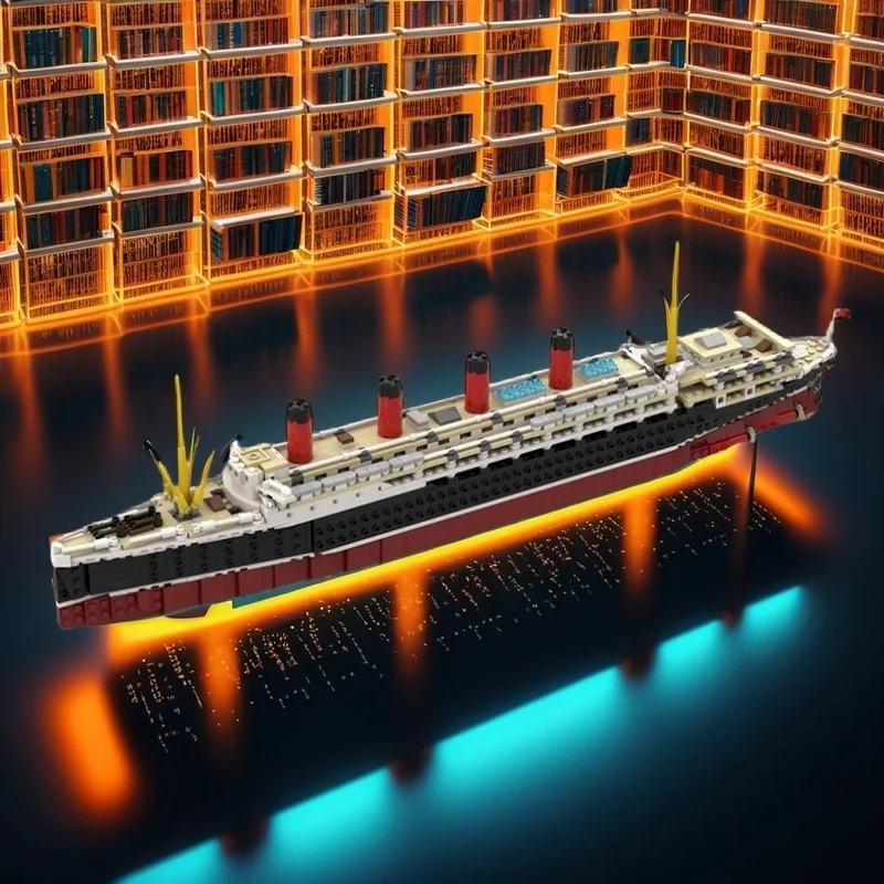 NUEVO Set de Construcción MOC de 1863 Piezas, Modelo Rms Lusitania, Bloques de Construcción Personalizados, Arquitectura, Ensamblaje DIY, Regalo Coleccionable