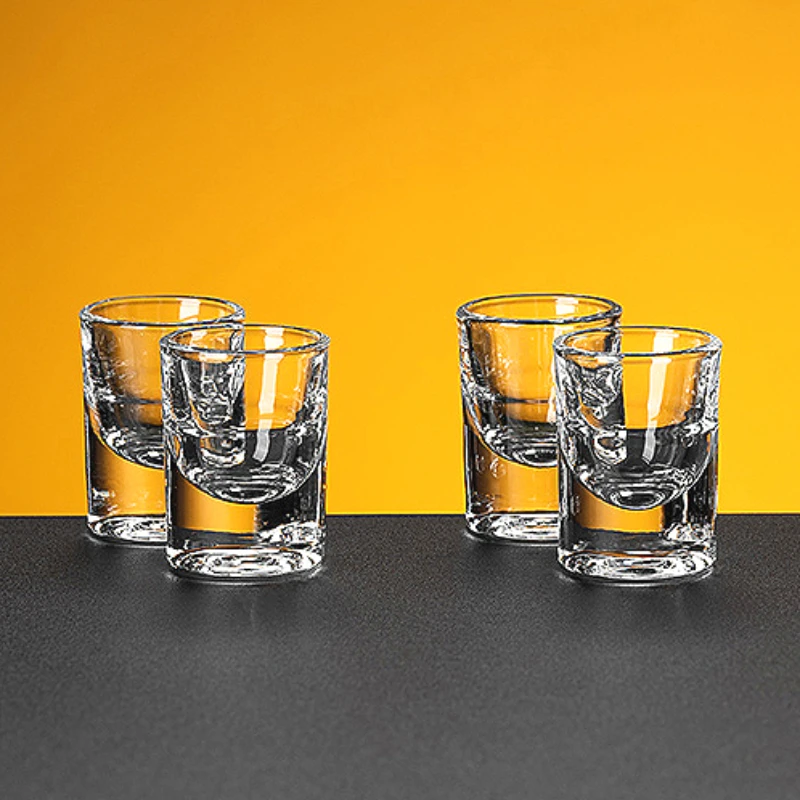 Copa de chupito clásica de 15ml/30ml/80ml/120ml, exquisita taza Baijiu de fondo grueso, copa de vino extranjera de alta gama, tazas de whisky para fiesta