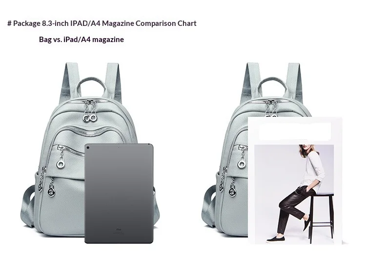 Multi-layer Stylish Backpack PU Large-capacity Simple Commuter Out-of-town Student Backpack