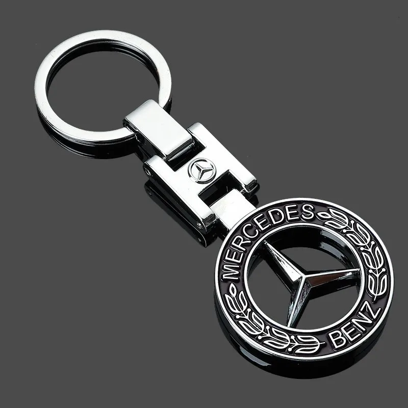 Mercedes Benz 1-piece metal keychain set, gift rack for W176, W204, W203, W205, W212, W211, W124, W210, CLA, CLK, GLK, SL, and M