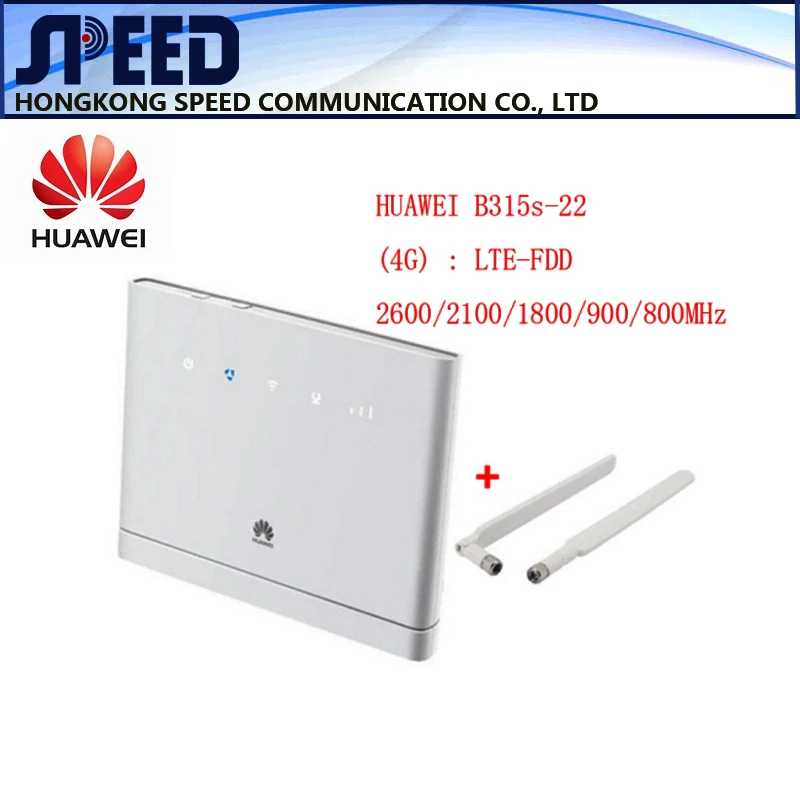 

Unlocked Huawei B315 B315s-22 Wireless Routers 3G 4G CPE Routers WiFi Hotspot Router with Sim Card Slot +2pcs antenna PK B310