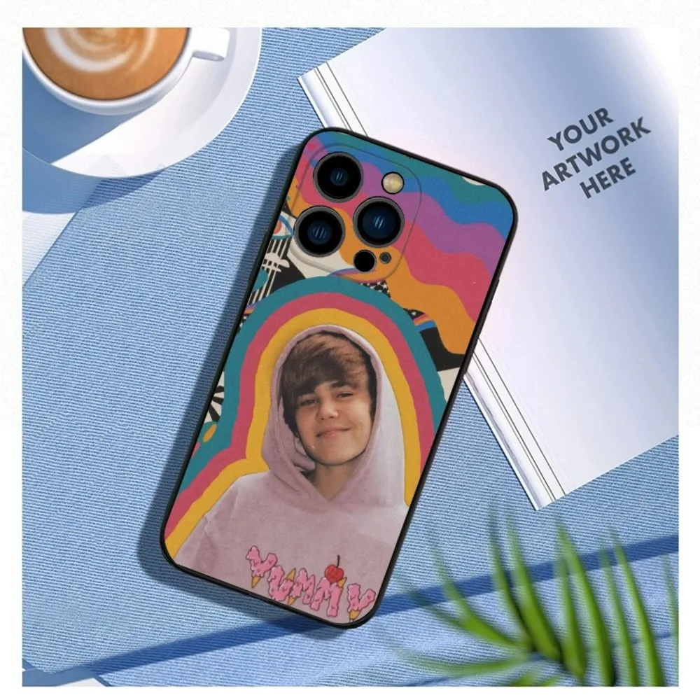 Singer J-Justin B-Bieber Phone Case For iPhone15,14,13,12 Mini 11 Pro XR,X,XS,MAX 7,8 Plus Silicone Cover Soft Black