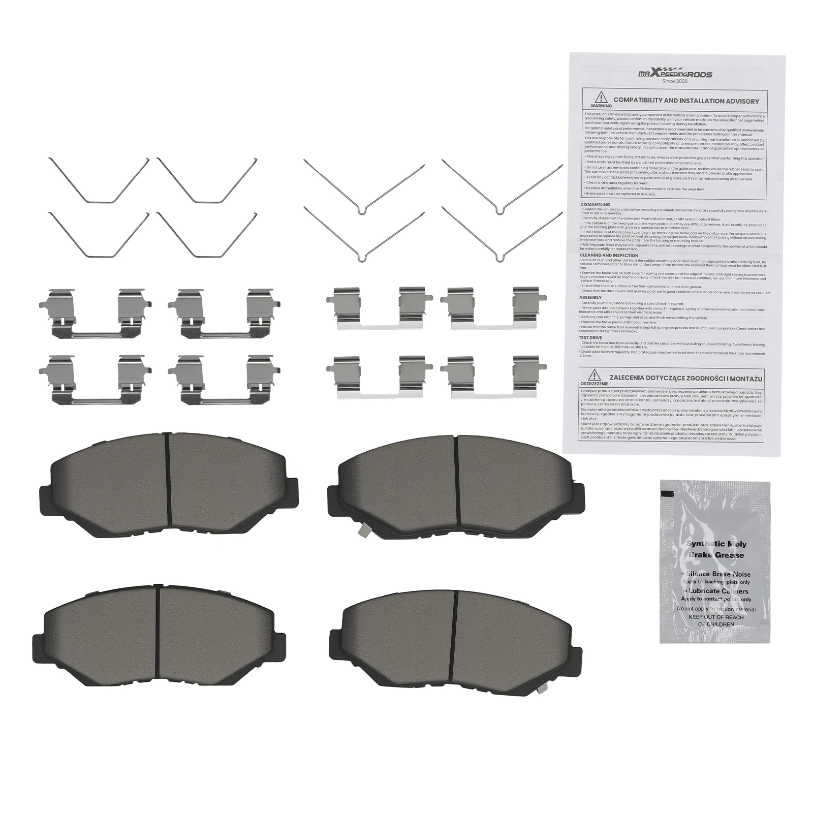 

Front L&R Ceramic Brake Pads Kit for Honda Accord Civic Element 2003-2017