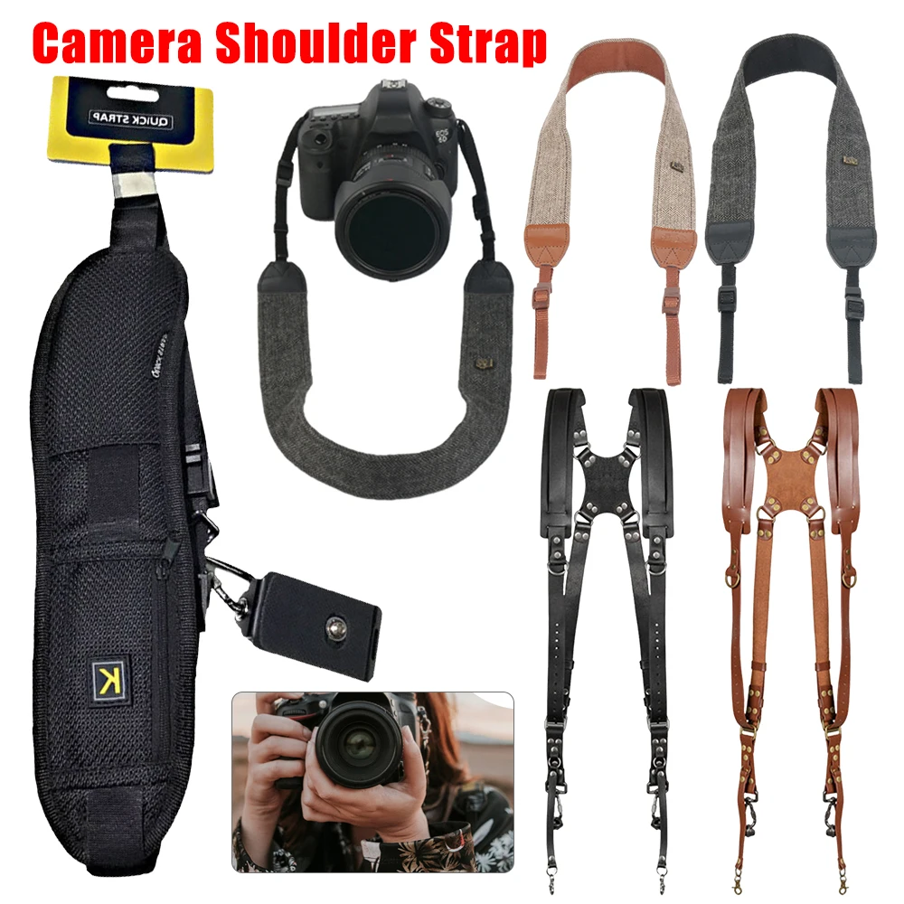 Digital Camera Strap Shoulder Neck Straps Belts Compatible For Nikon Canon Sony Adjustable Camera Lens Belts Camera Accessories