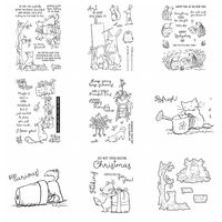 No Peeking Clear Stamps and Metal Cutting Dies Cat Dog Rabbit Stamp for DIY Scrapbooking Album Art Craft Greeting Card