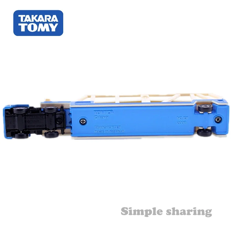 Takara Tomy Long Type Tomica No.131 Mitsubishi Fuso Super Great Transporter Alloy Cars Kids Xmas Gift Toys for Boys