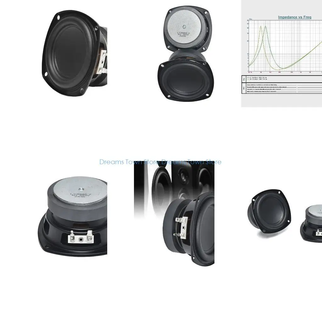 

HX6A Professional 4inch Speaker with Rubber Edged 25Watt 25W Output 4 Ohms 4Ω Speaker Horn for Home Sound Systems