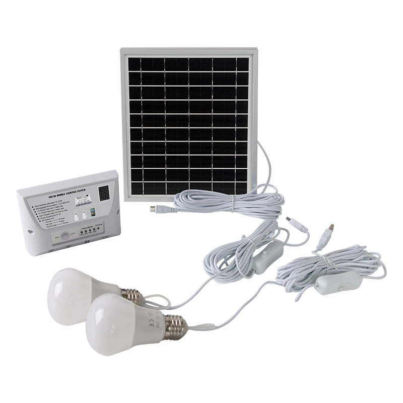 2020 mini solar system portable solar bulb rechargeable solar power kit for camping