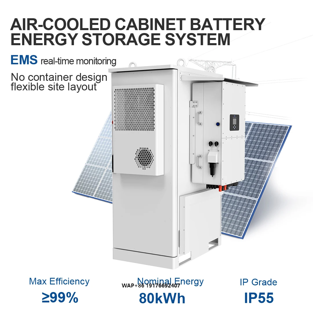 High Voltage Battery Inverter 30kW 40kW Active Balance BMS All in One 80kWh Air-cooled Battery Container 1mw