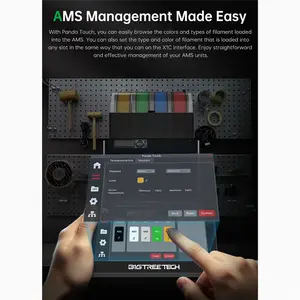 Bilashmart ABVO BIGTREETECH Panda Touch 5 Inch Touch Screen Wifi Display Bambulab P1P P1S Multi Printer Control Klipper Screen