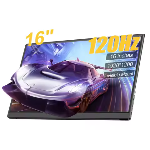 16inch Portable Monitor 100%sRGB 120Hz Gaming Laptop Display with Type C Mini HDMI For PC Steam/Deck/Switch/PC/Mac/ Xbox PS4/5