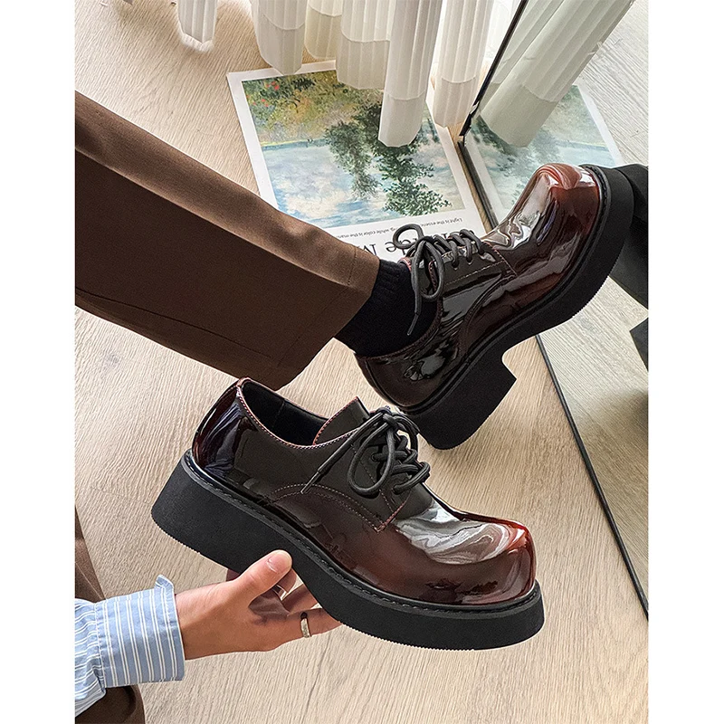 2026 الاسلوب المناسب فستان ملون أحذية رجالي Derbys عالية الكعب 4 سنتيمتر ماركة الذكور الأحذية الارتفاع زيادة 4 سنتيمتر حجم كبير 45 DX734 #4