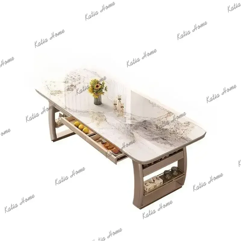 LSMarble Luxury Dining Table Decorations Modern Nordic Desk Dinner Table Kitchen Space Saving Muebles Para Hogar Furniture Home