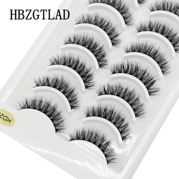 Großhandel 10 Paar 3D Nerz falsche Wimpern unordentliche dichte Wimpern kurze Nerz Wimpern Wimpern Make-up gefälschte Wimpern Verlängerung