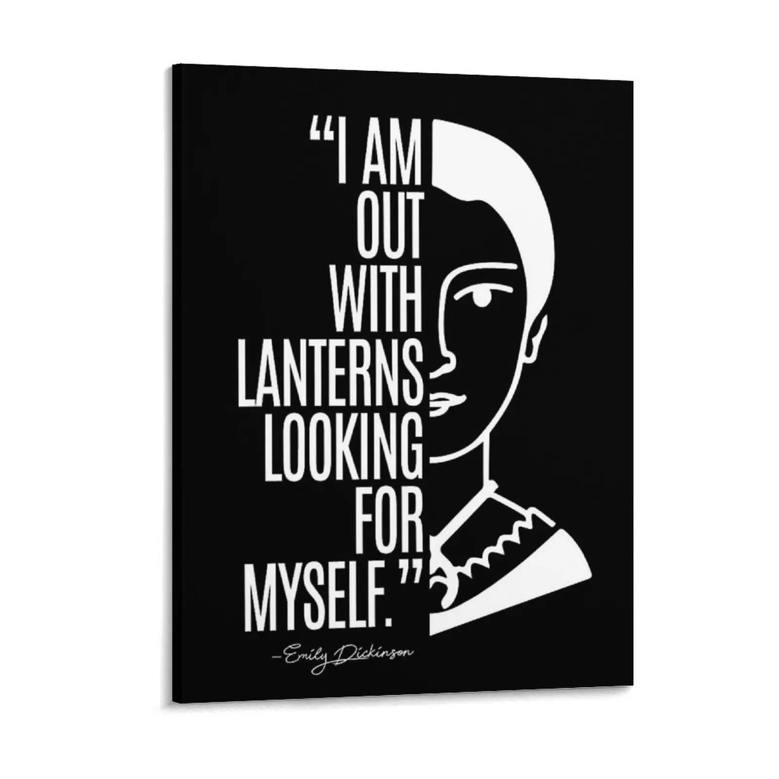 Écrivain de poèmes d'Emily Dickinson dans l'espace, œuvre d'art, portrait à l'huile, citations, peinture sur toile de styliste, peinture sur toile de Garage
