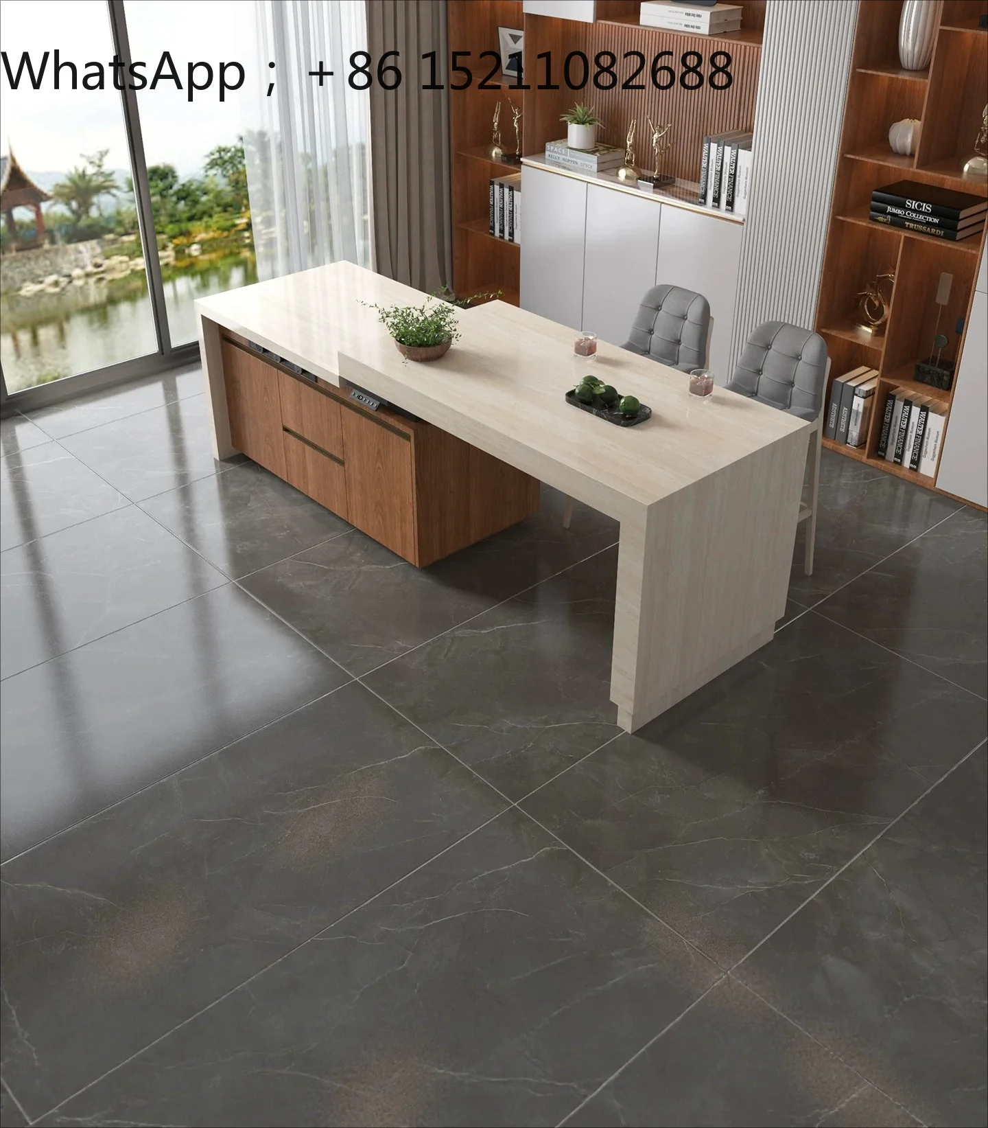 LLY retractable lifting island table integrated log wind home advanced multi-functional kitchen locker rock slab dining table