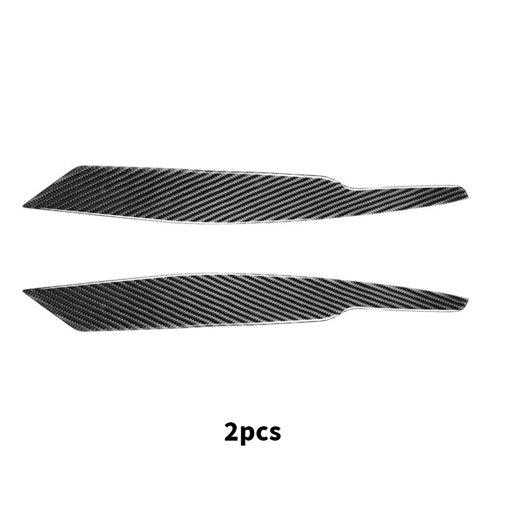 2Pcs Eyebrows Cover Headlamp Carbon Fiber Sticker Accessories Fittings